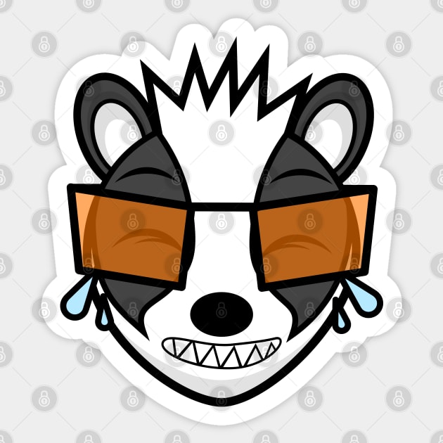 Laughing Badger Æmber Sticker by MOULE